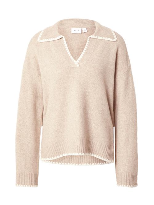 Se VILA Pullover 'VIYAZMIN'  beige / hvid ved About You