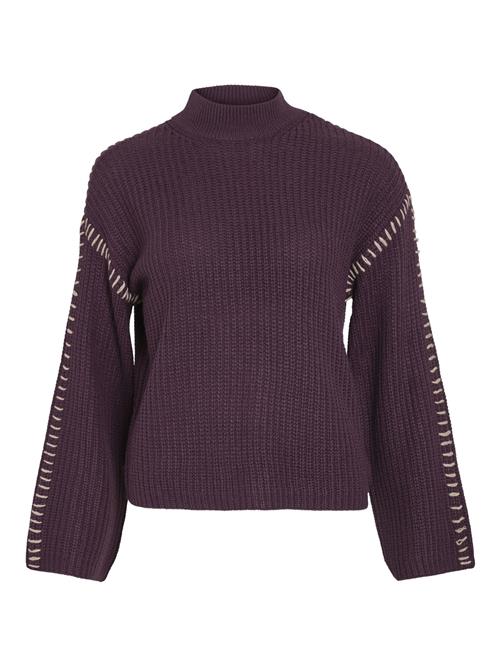 Se VILA Pullover 'VISigga'  lysebeige / aubergine ved About You