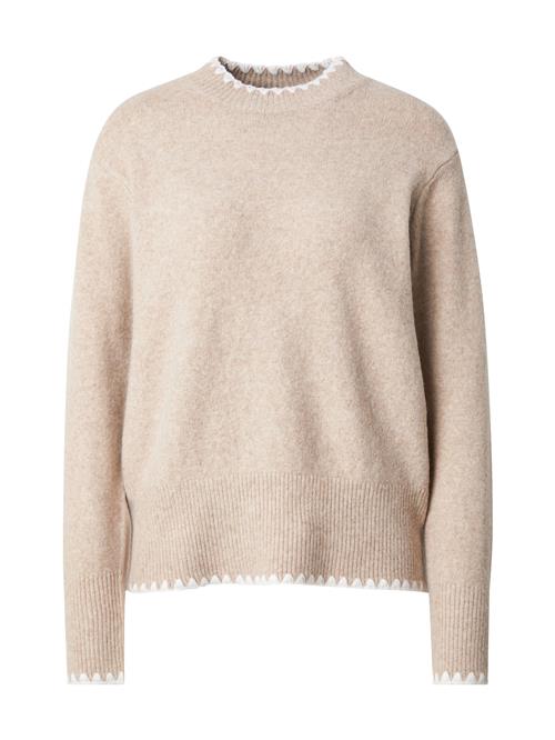 Se VILA Pullover 'VIHEFNA'  beige-meleret / hvid ved About You