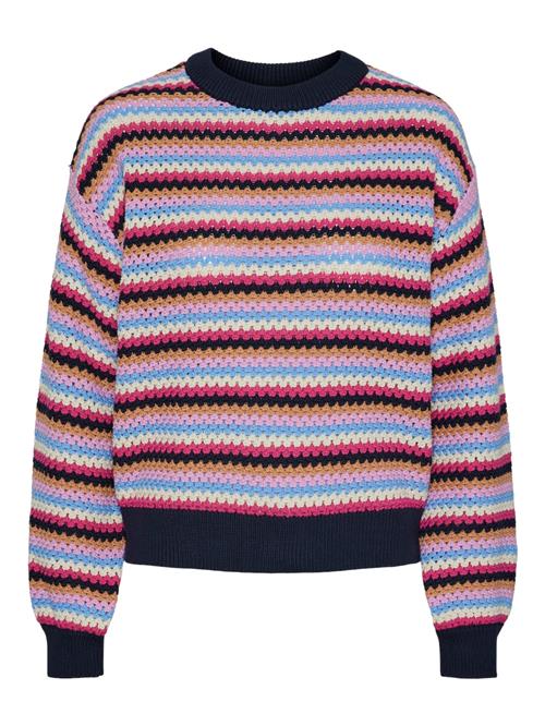 Se Y.A.S Pullover 'YASBELA'  navy / azur / lilla / pink / lyserød / hvid ved About You