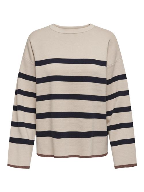 Se ONLY Pullover 'ALBERTE'  mørkebeige / sort ved About You