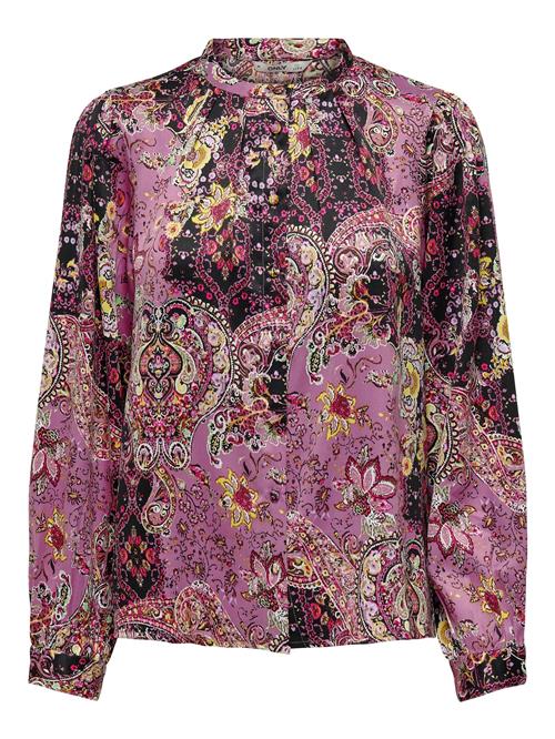 ONLY Bluse 'MATILDA'  gul / lyselilla / fuchsia / sort