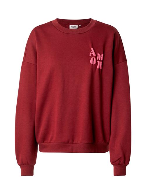 ONLY Sweatshirt 'ONLMAREY'  lyserød / rubinrød