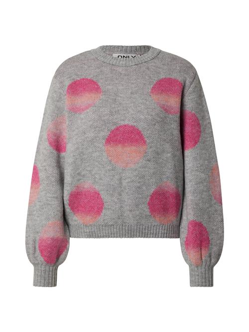 Se ONLY Pullover 'ONLAIDA'  grå / pastelorange / lys pink ved About You