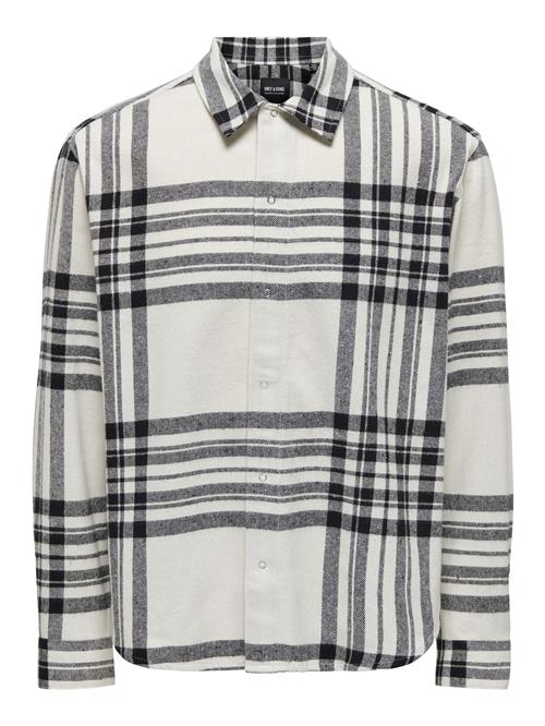 Only & Sons Skjorte 'TABB'  sort / offwhite