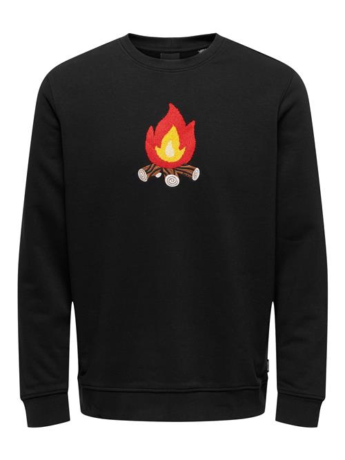 Se Only & Sons Sweatshirt 'OLIVER'  brun / gul / rød / sort ved About You