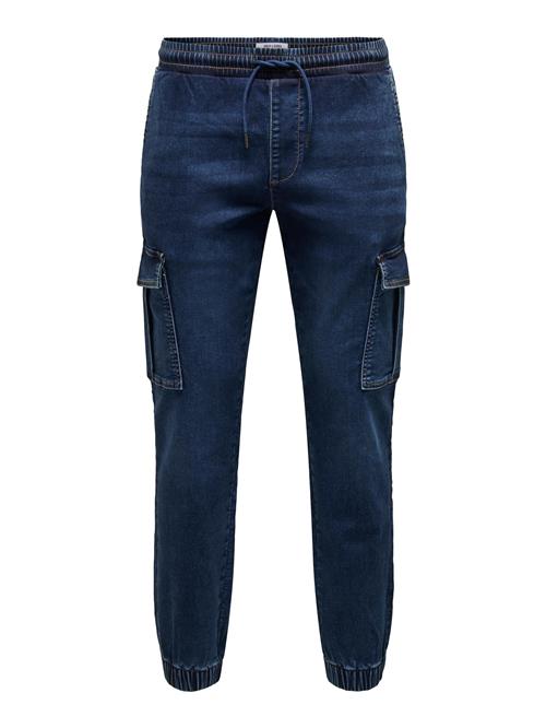 Only & Sons Cargojeans 'WEFT'  blue denim