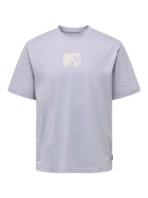 Only & Sons Bluser & t-shirts 'MTV'  ecru / røgblå