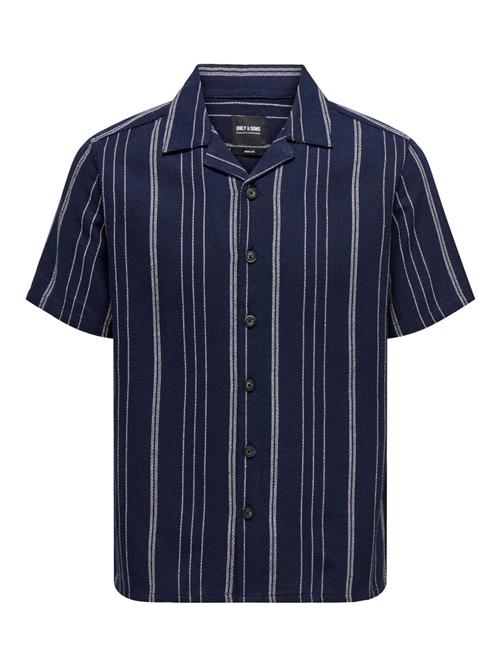 Only & Sons Skjorte 'ONSTrev'  navy / hvid