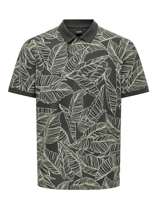 Only & Sons Bluser & t-shirts 'ONSVAIL'  mørkegrøn / hvid