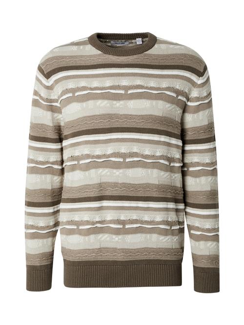 Only & Sons Pullover 'ONSLUCKER'  taupe / greige / hvid