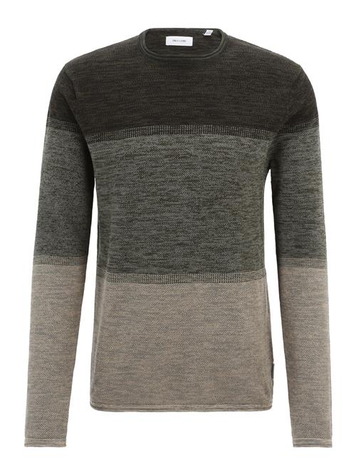 Only & Sons Pullover 'ONSFELIX'  lysegrå / mørkegrøn