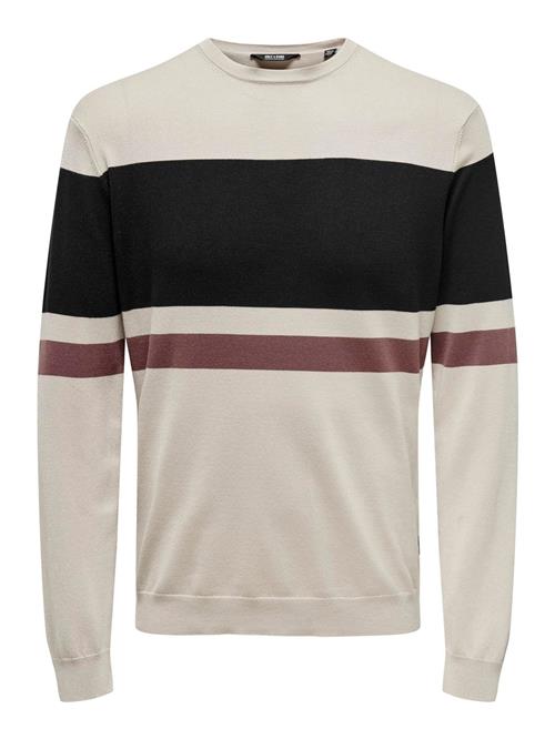 Se Only & Sons Pullover 'ONSWYLER'  lysegrå / cyclam / sort ved About You