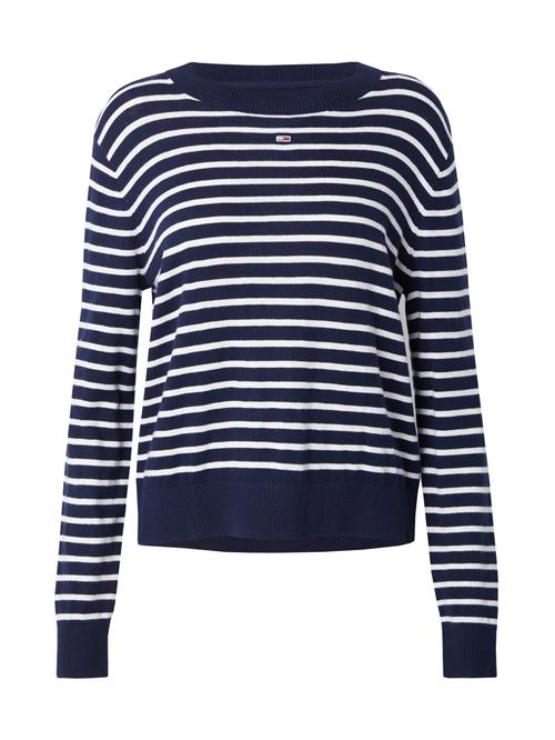 Se Tommy Jeans Pullover 'ESSENTIAL'  blå / hvid ved About You