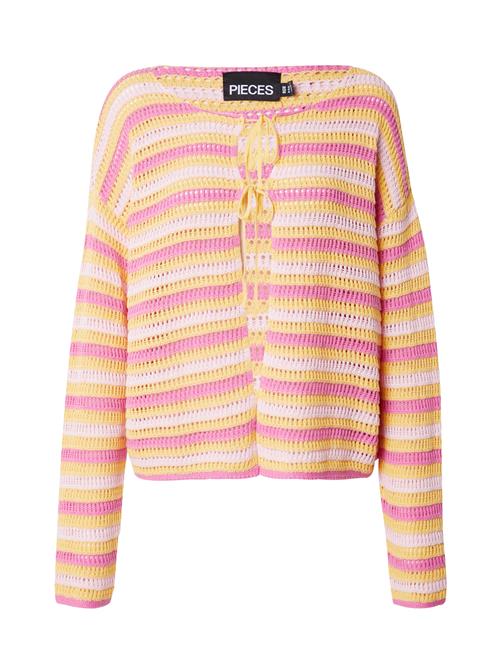 Se PIECES Cardigan 'PCARLEA'  gul / pink / pastelpink ved About You