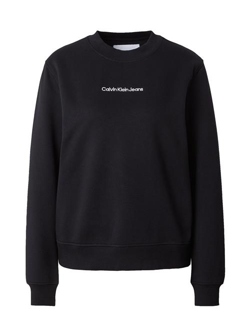 Calvin Klein Jeans Sweatshirt 'Institutional'  sort / hvid