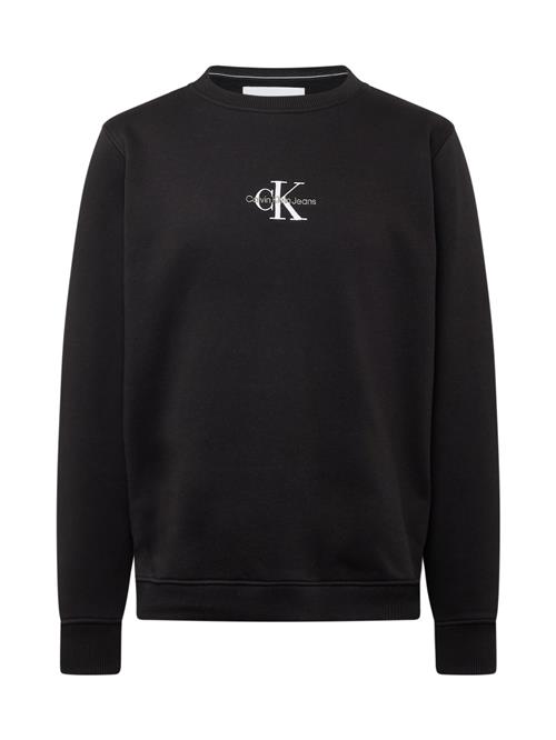 Se Calvin Klein Jeans Sweatshirt  lysegrå / sort / hvid ved About You