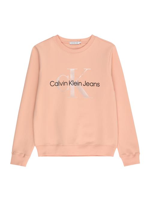 Se Calvin Klein Jeans Sweatshirt  pudder / sort / sølv ved About You