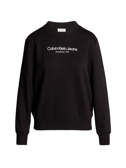 Se Calvin Klein Jeans Sweatshirt  sort / hvid ved About You