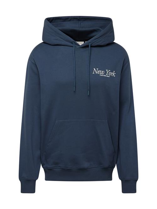 Calvin Klein Jeans Sweatshirt 'New York'  marin / hvid