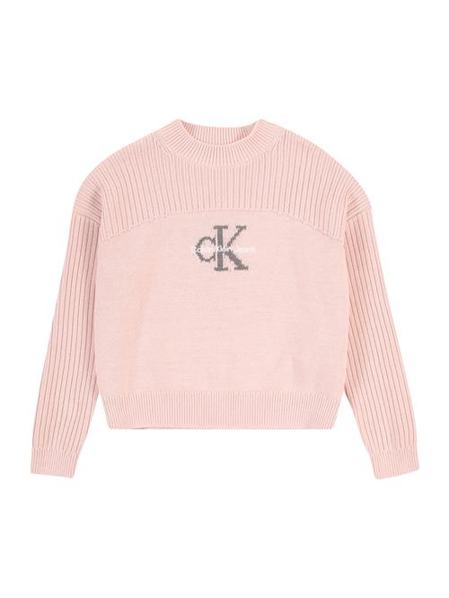 Se Calvin Klein Jeans Pullover  mørkegrå / rosé / hvid ved About You