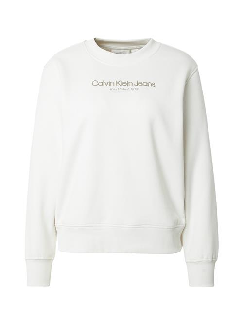 Calvin Klein Jeans Sweatshirt  sand / hvid