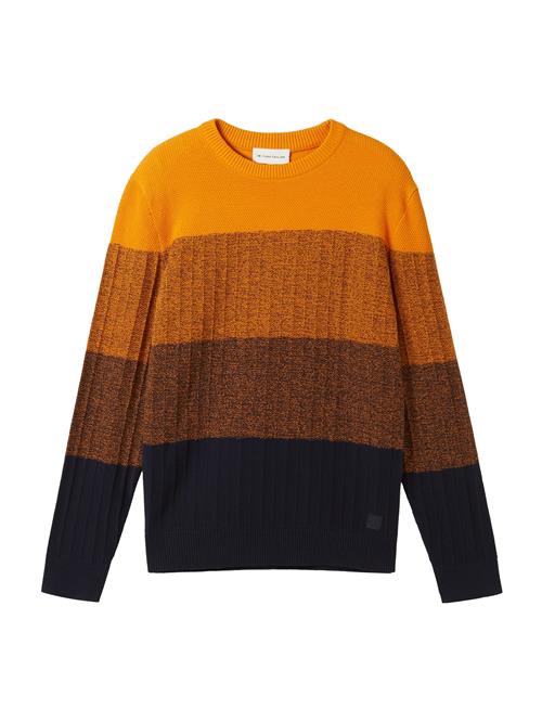 TOM TAILOR Pullover  brun / orange / sort