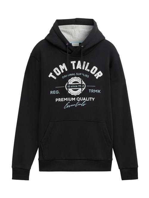 TOM TAILOR Sweatshirt  mint / sort / hvid