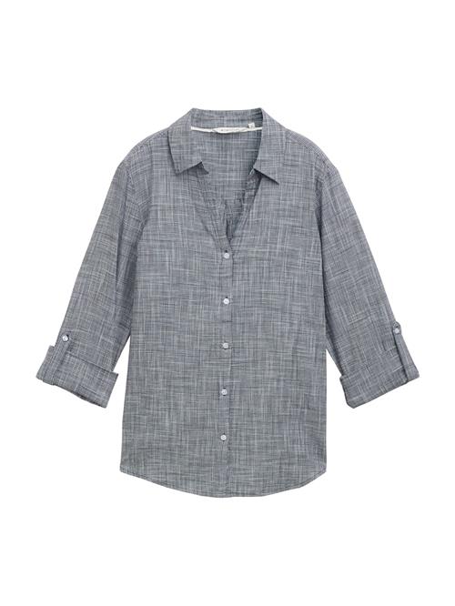 TOM TAILOR Bluse  marin / hvid