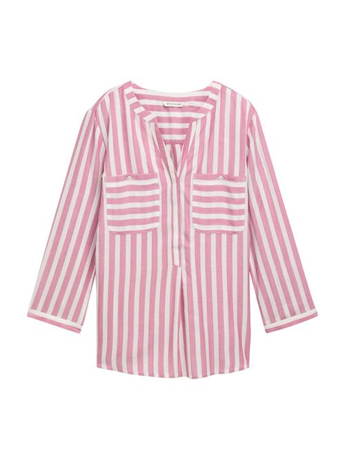 TOM TAILOR Bluse  pink / hvid