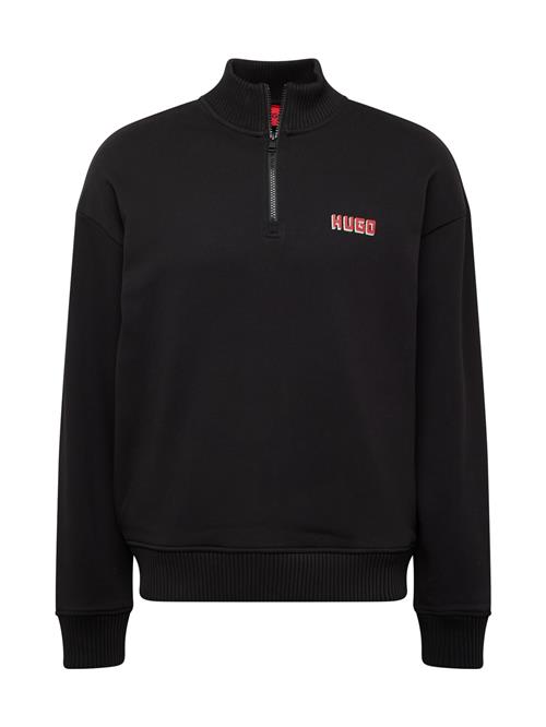 HUGO Sweatshirt 'Diqiele'  lys rød / sort / offwhite