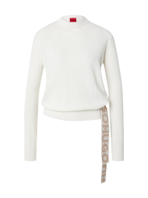 Se HUGO Pullover 'Stiel'  beige / hvid ved About You