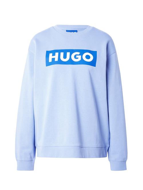 Se HUGO Sweatshirt 'Classic'  royalblå / lyseblå / hvid ved About You