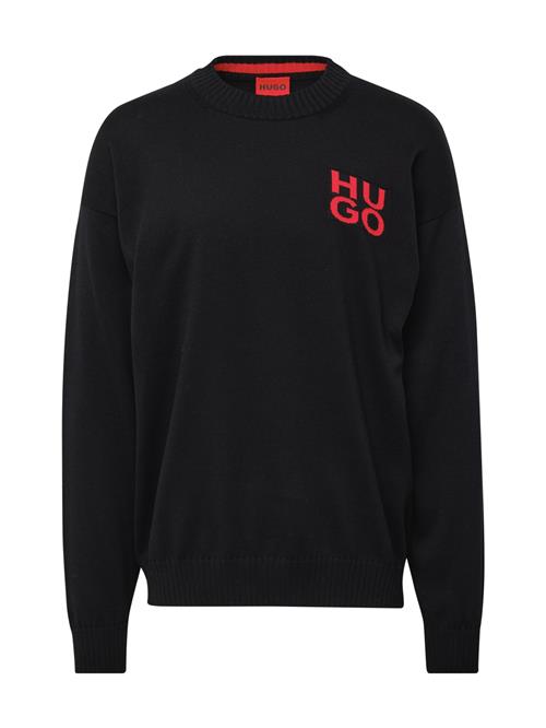 HUGO Pullover 'SAN CASSIANO'  blodrød / sort