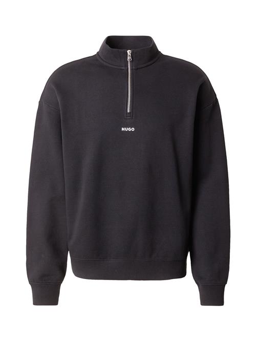 Se HUGO Sweatshirt 'Durty244'  sort / hvid ved About You