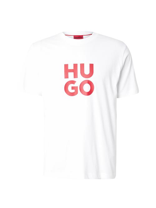 Se HUGO Bluser & t-shirts 'Daltorip'  mørkerød / hvid ved About You