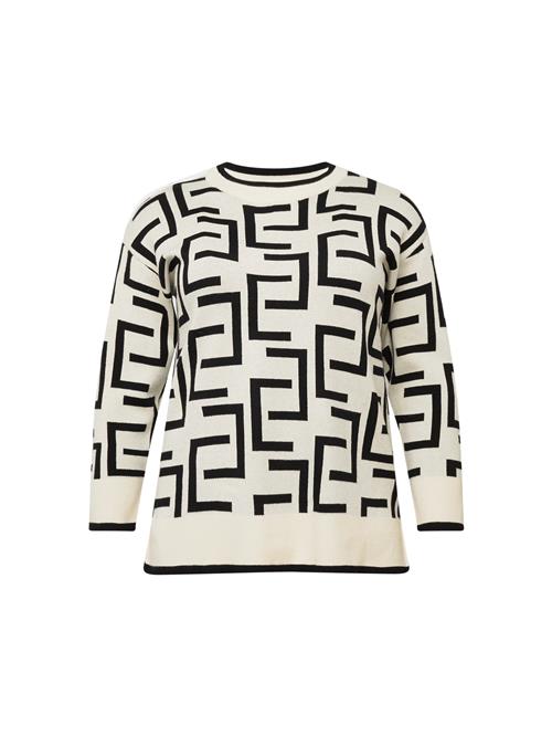 Vero Moda Curve Pullover 'Saba'  greige / sort