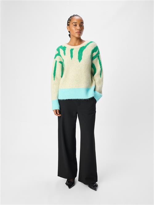 Se OBJECT Pullover 'OBJRABU'  sand / aqua / grøn ved About You