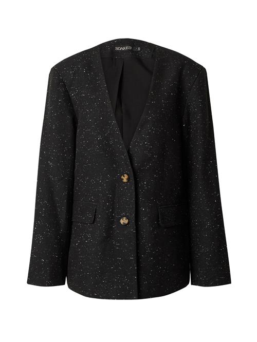 Se SOAKED IN LUXURY Blazer 'Sus'  sort / sølv ved About You