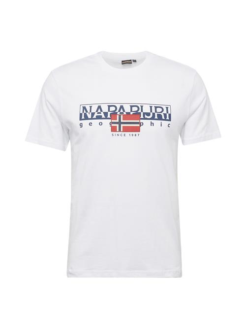 NAPAPIJRI Bluser & t-shirts 'S-AYLMER'  creme / marin / cranberry / hvid