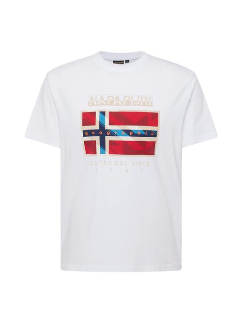 NAPAPIJRI Bluser & t-shirts 'Dorees'  beige / blå / rød / hvid