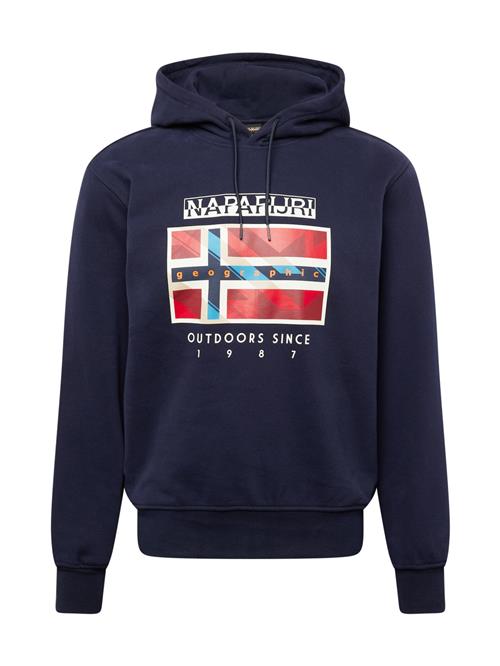 Se NAPAPIJRI Sweatshirt 'DOREES'  marin / rød / hvid ved About You