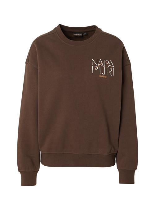 NAPAPIJRI Sweatshirt 'B-RHIN'  sand / brun / hvid