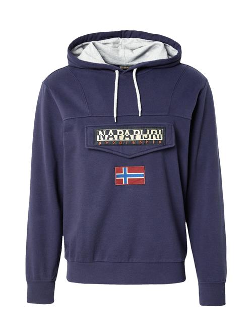 NAPAPIJRI Sweatshirt 'BURGEE WINT 3'  beige / marin / orange / sort