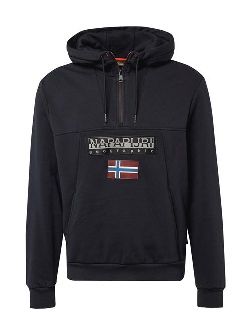 NAPAPIJRI Sweatshirt 'BURGEE HZH 2.0'  blå / lysegrå / vinrød / sort