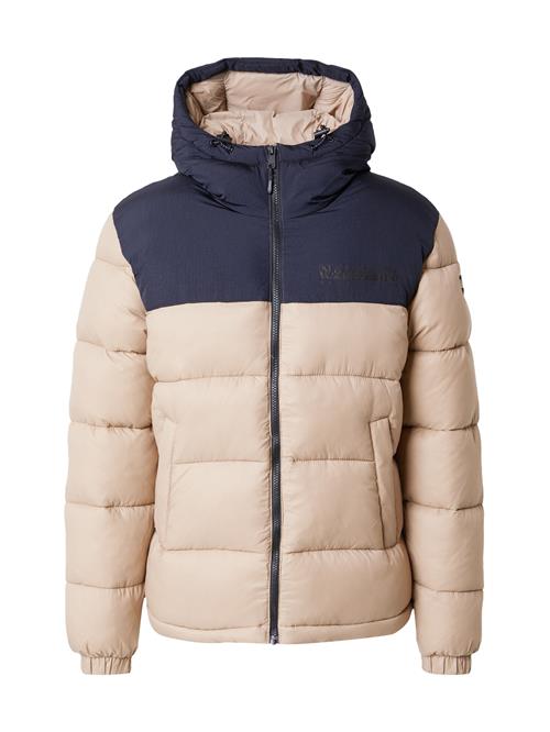 NAPAPIJRI Vinterjakke 'HORNELEN'  beige / navy