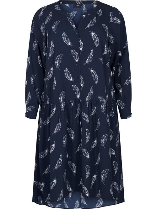 Zizzi Blusekjole 'XANNI'  navy / hvid