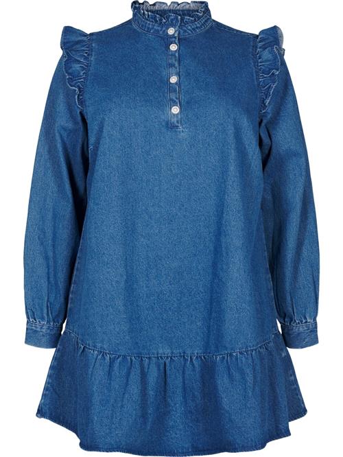 Zizzi Blusekjole 'Elova'  blue denim