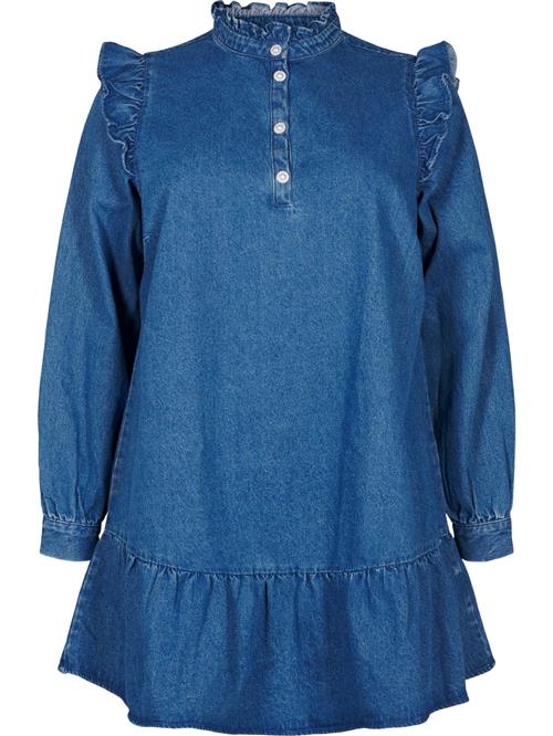 Zizzi Blusekjole 'Elova'  blue denim