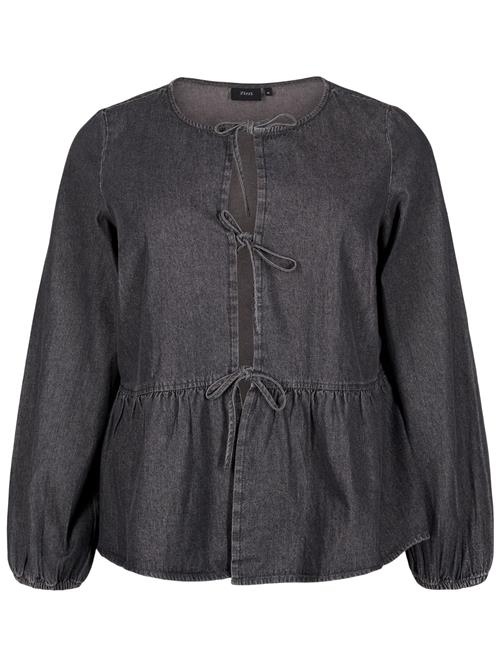 Zizzi Bluse 'CADEMIA'  grey denim / mørkegrå